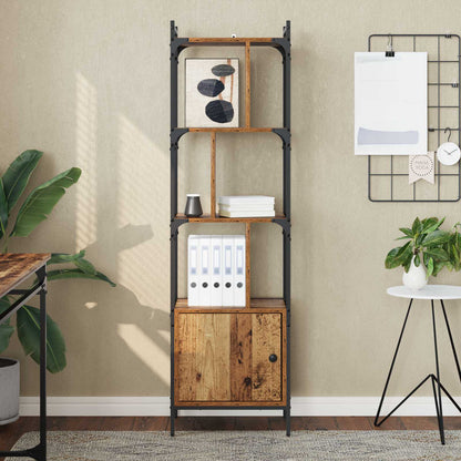 vidaXL Bookcase 6-Tier 44.5 x 30 x 154.5 cm Engineered Wood Old Wood