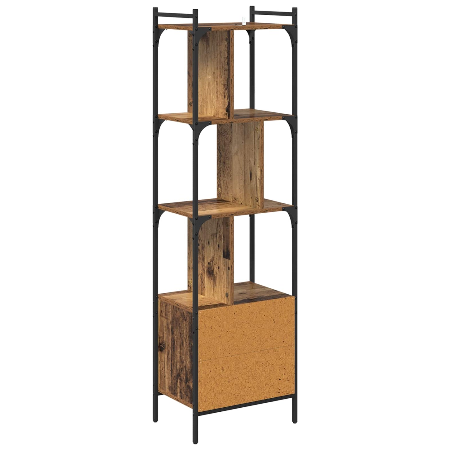 vidaXL Bookcase 6-Tier 44.5 x 30 x 154.5 cm Engineered Wood Old Wood