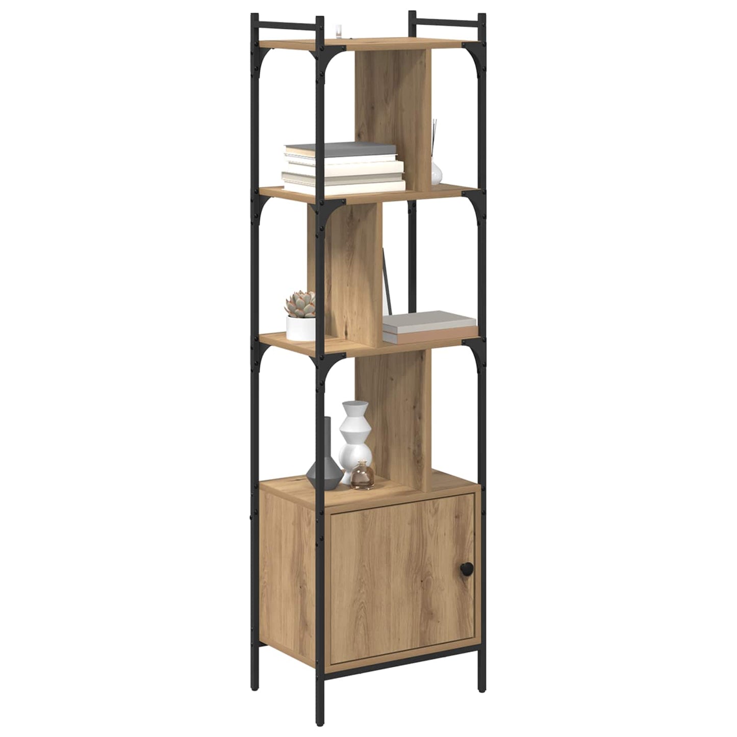 vidaXL Bookcase 6-Tier 44.5 x 30 x 154.5 cm Engineered Wood
