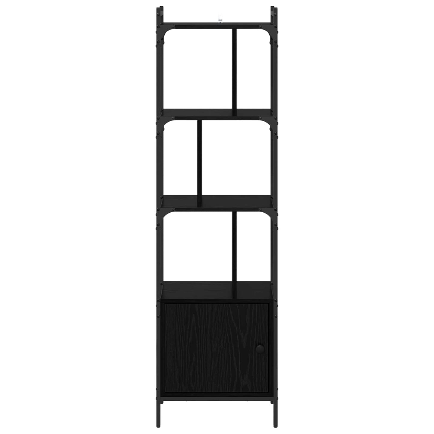 vidaXL Bookcase 6-Tier 44.5 x 30 x 154.5 cm Engineered Wood Black Oak