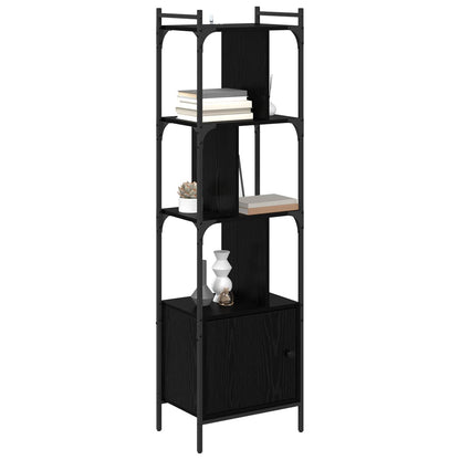 vidaXL Bookcase 6-Tier 44.5 x 30 x 154.5 cm Engineered Wood Black Oak