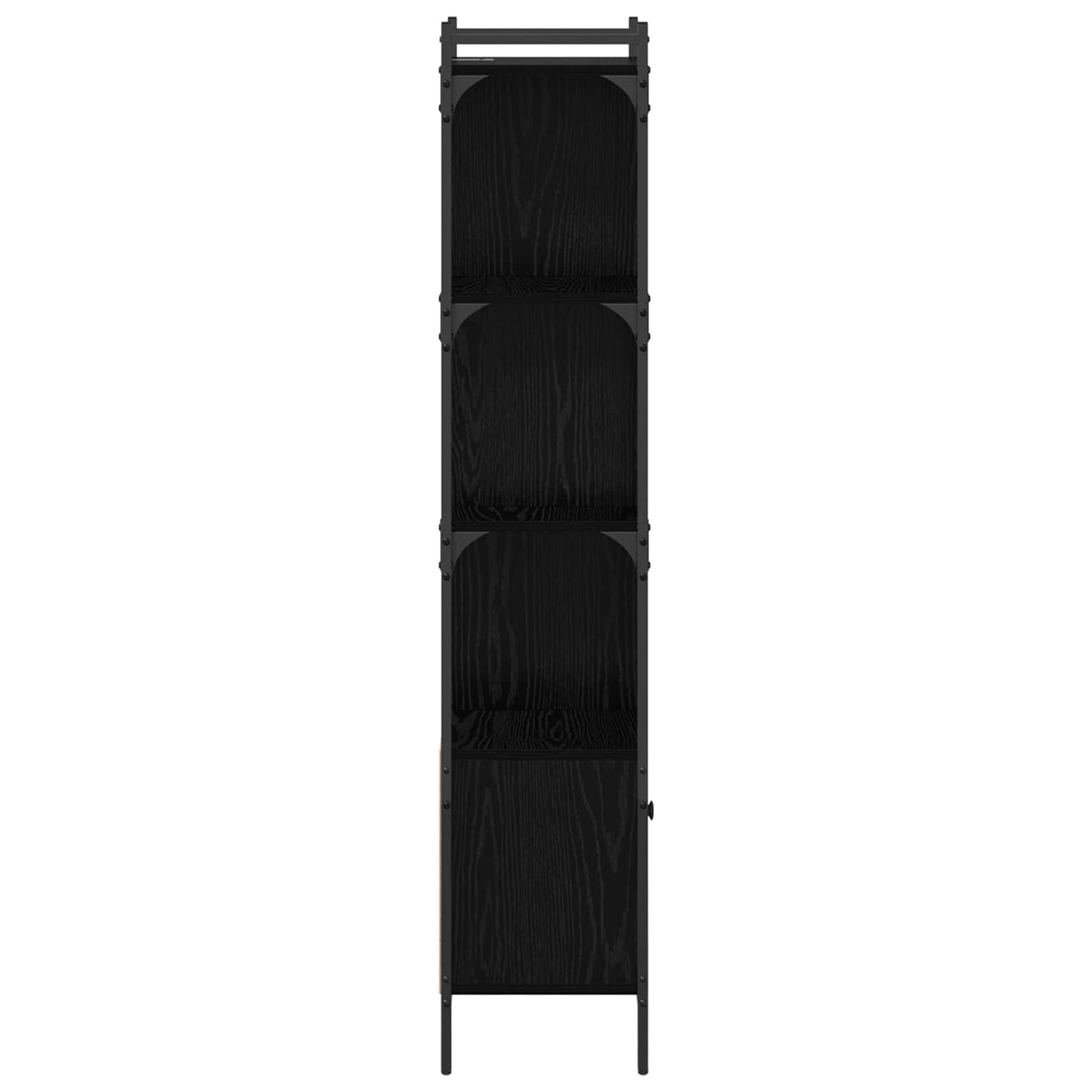 vidaXL Bookcase 6-Tier 44.5 x 30 x 154.5 cm Engineered Wood Black Oak