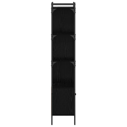 vidaXL Bookcase 6-Tier 44.5 x 30 x 154.5 cm Engineered Wood Black Oak