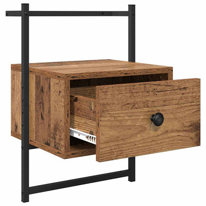 vidaXL Bedside Cabinet 2 pcs Old Wood 35 x 30 x 51 cm Engineered Wood