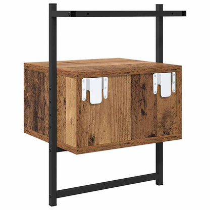 vidaXL Bedside Cabinet 2 pcs Old Wood 35 x 30 x 51 cm Engineered Wood