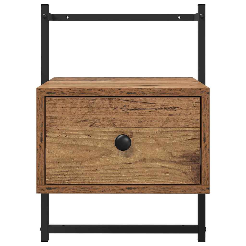 vidaXL Bedside Cabinet 2 pcs Old Wood 35 x 30 x 51 cm Engineered Wood