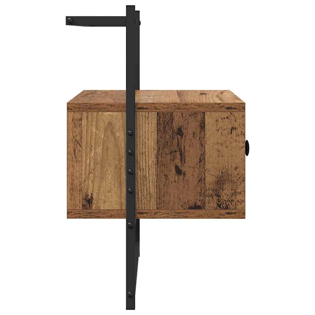 vidaXL Bedside Cabinet 2 pcs Old Wood 35 x 30 x 51 cm Engineered Wood