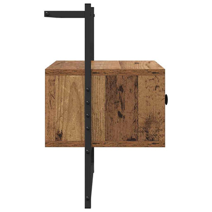 vidaXL Bedside Cabinet 2 pcs Old Wood 35 x 30 x 51 cm Engineered Wood