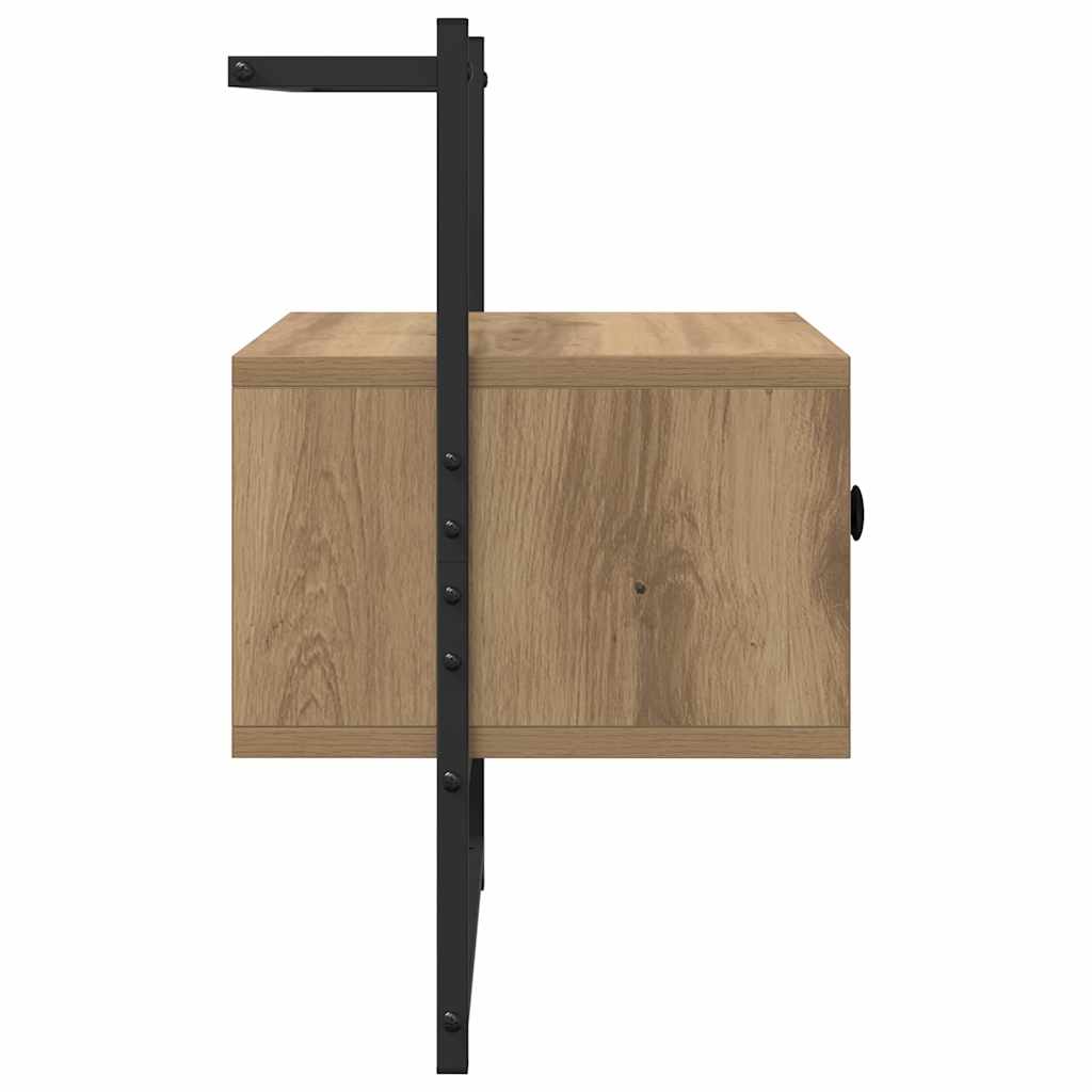 vidaXL Bedside Cabinet Artisan Oak 35 x 30 x 51 cm Engineered Wood