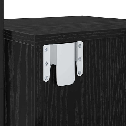 vidaXL Bedside Cabinet Black Oak 35 x 30 x 51 cm Engineered Wood