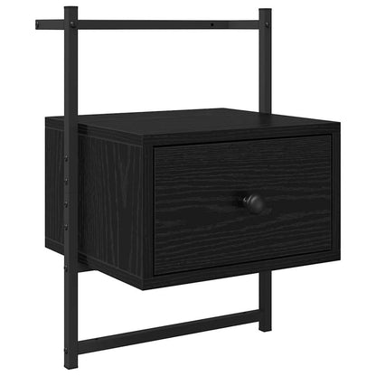 vidaXL Bedside Cabinet 2 pcs Black Oak 35 x 30 x 51 cm Engineered Wood