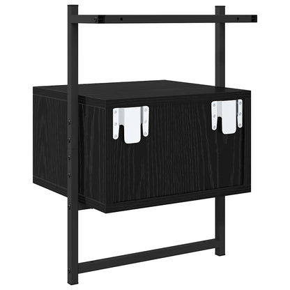 vidaXL Bedside Cabinet 2 pcs Black Oak 35 x 30 x 51 cm Engineered Wood