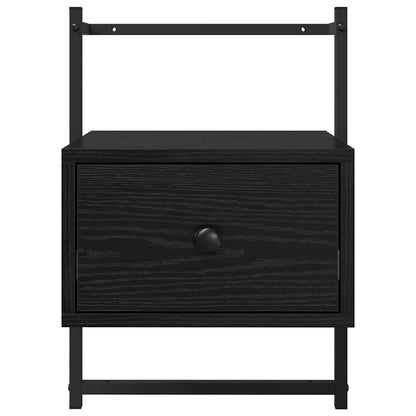 vidaXL Bedside Cabinet 2 pcs Black Oak 35 x 30 x 51 cm Engineered Wood