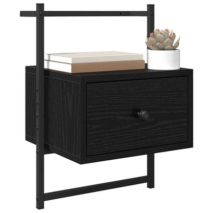 vidaXL Bedside Cabinet 2 pcs Black Oak 35 x 30 x 51 cm Engineered Wood