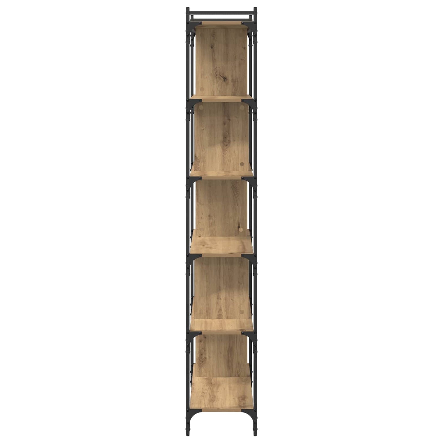 vidaXL Bookcase 5-Tier 76 x 32 x 192 cm Engineered Wood Artisan oak