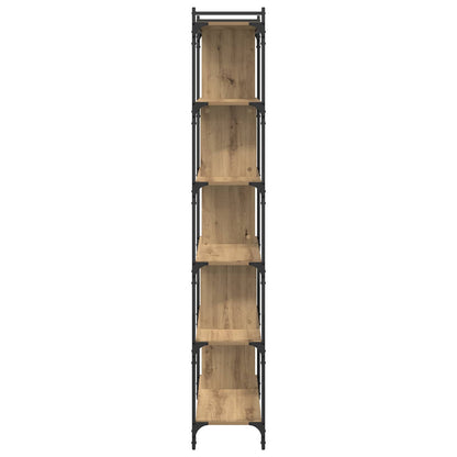 vidaXL Bookcase 5-Tier 76 x 32 x 192 cm Engineered Wood Artisan oak