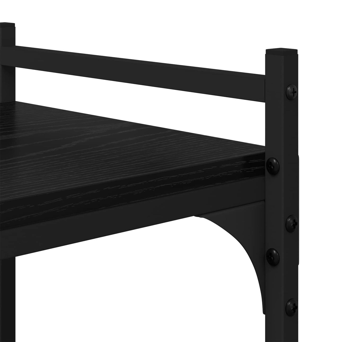 vidaXL Bookcase 5-Tier 76 x 32 x 192 cm Engineered Wood Black oak