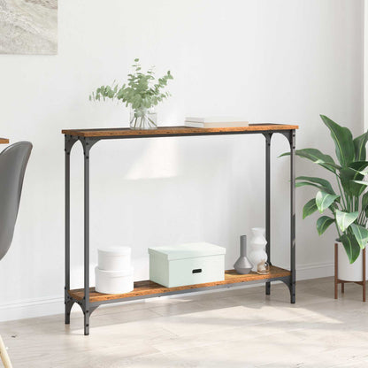 vidaXL Console Table Old Wood 100 x 22.5 x 75 cm Engineered Wood