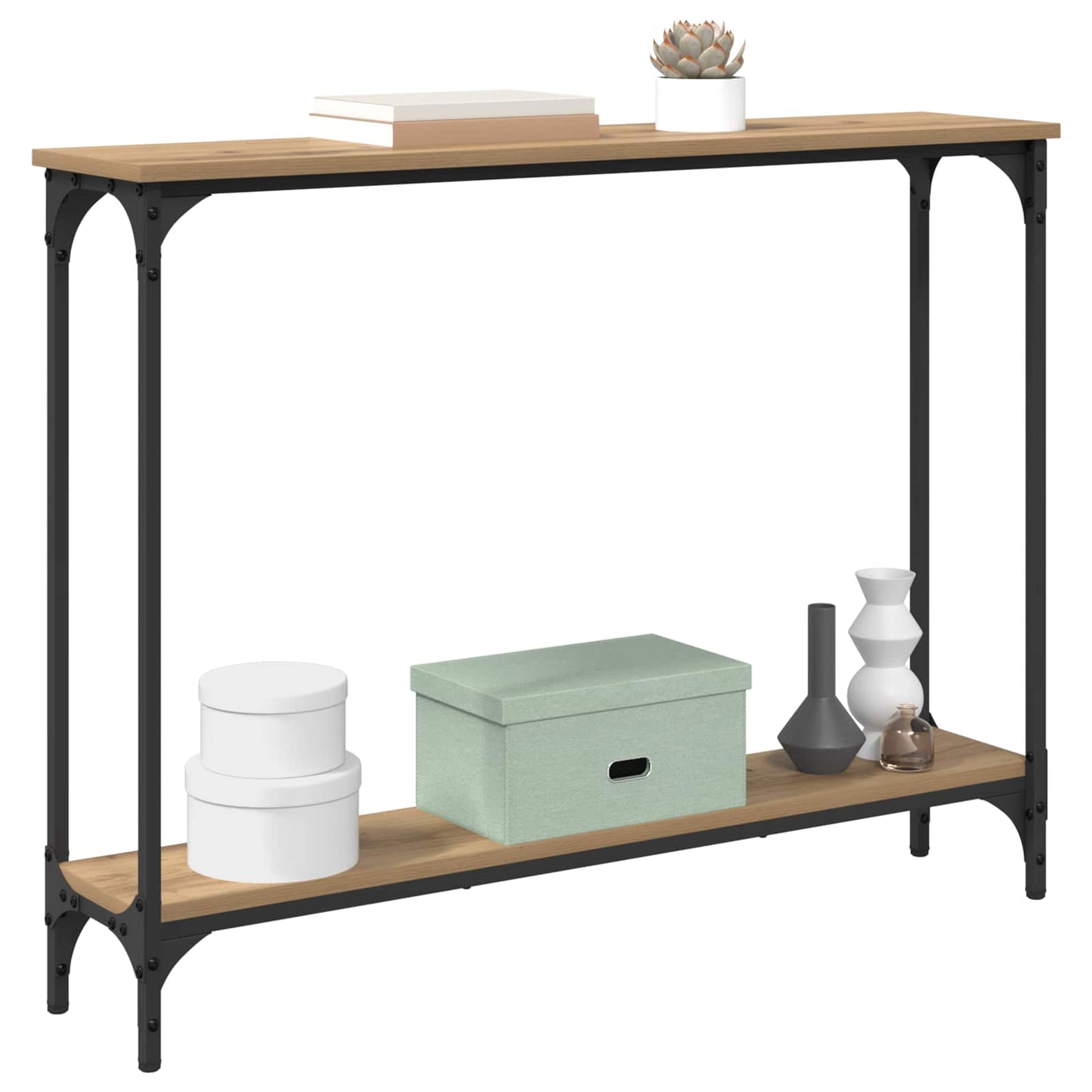 vidaXL Console Table Artisan Oak 100 x 22.5 x 75 cm Engineered Wood