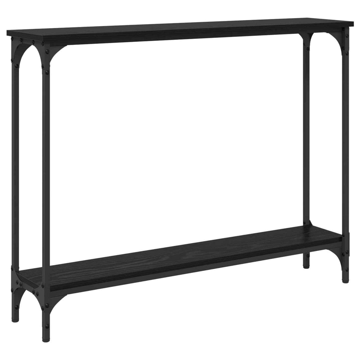 vidaXL Console Table Black Oak 100 x 22.5 x 75 cm Engineered Wood