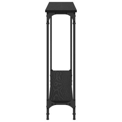 vidaXL Console Table Black Oak 100 x 22.5 x 75 cm Engineered Wood
