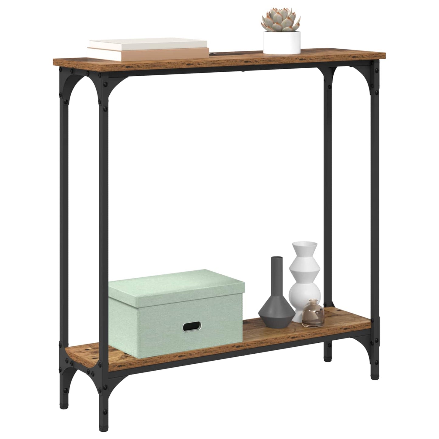 vidaXL Console Table Old Wood 75 x 22.5 x 75 cm Engineered Wood