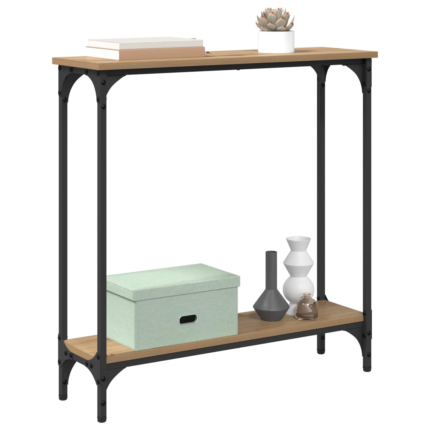 vidaXL Console Table Artisan Oak 75 x 22.5 x 75 cm Engineered Wood