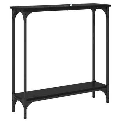 vidaXL Console Table Black Oak 75 x 22.5 x 75 cm Engineered Wood