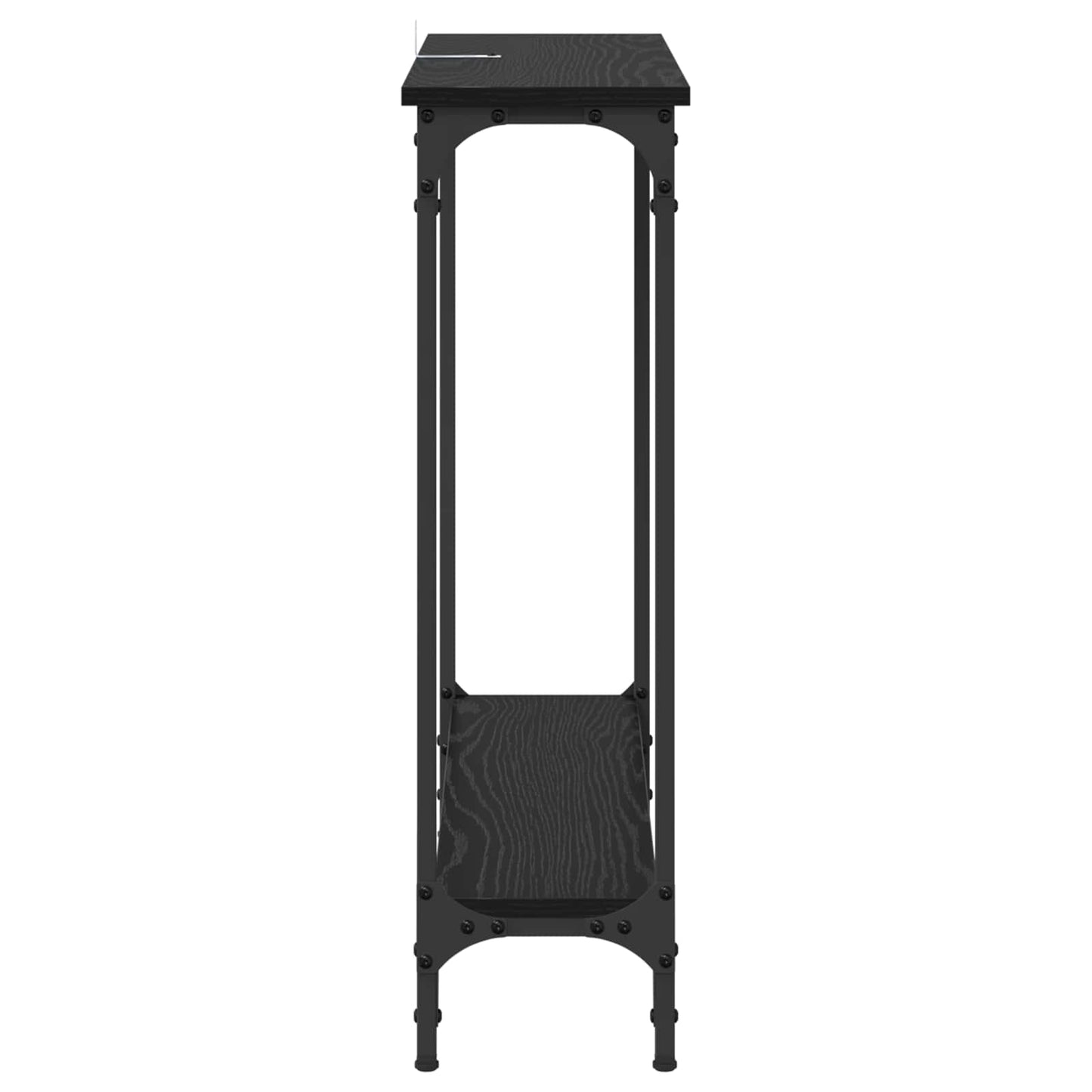 vidaXL Console Table Black Oak 75 x 22.5 x 75 cm Engineered Wood