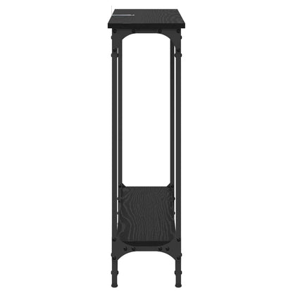 vidaXL Console Table Black Oak 75 x 22.5 x 75 cm Engineered Wood