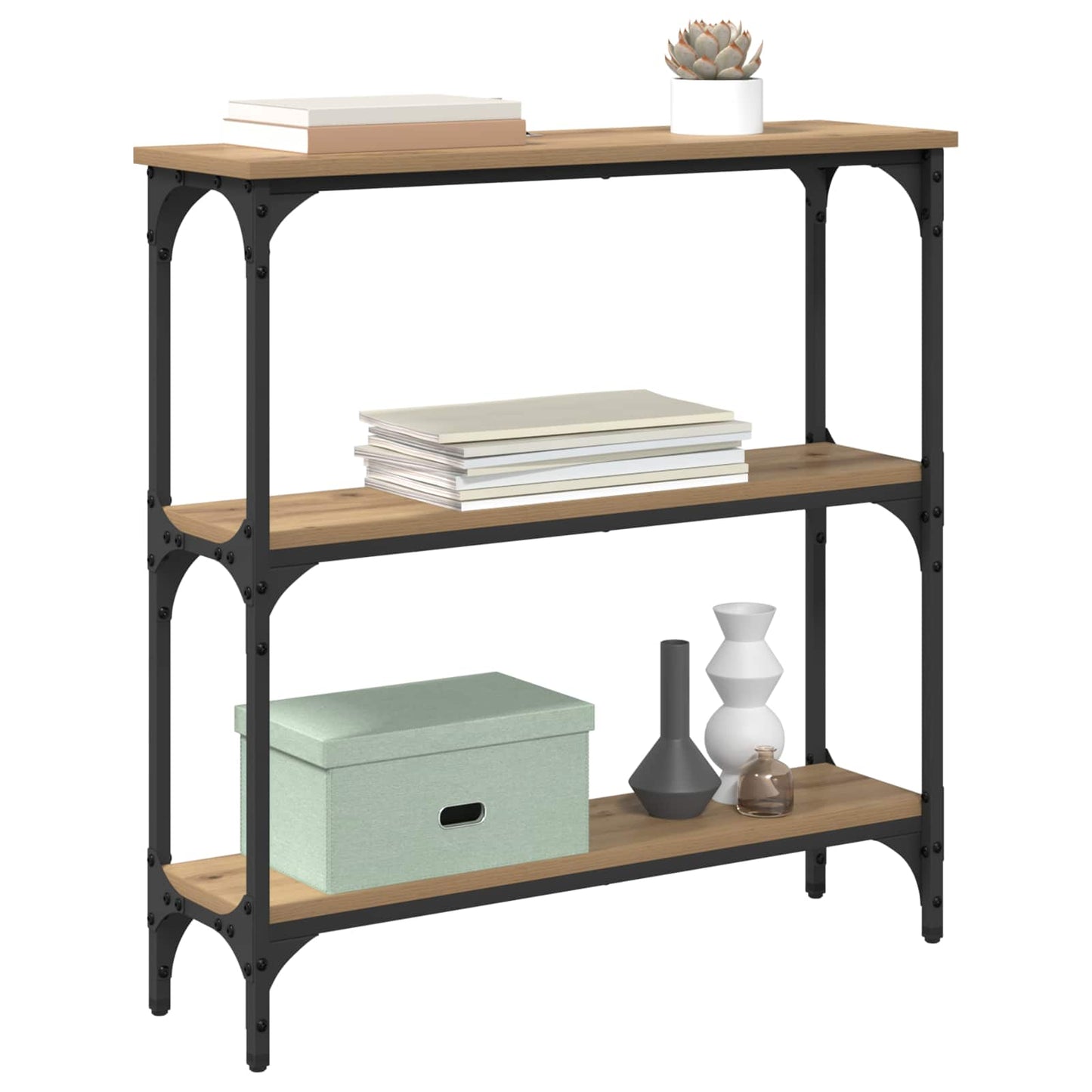vidaXL Console Table Artisan Oak 75 x 22.5 x 75 cm Engineered Wood