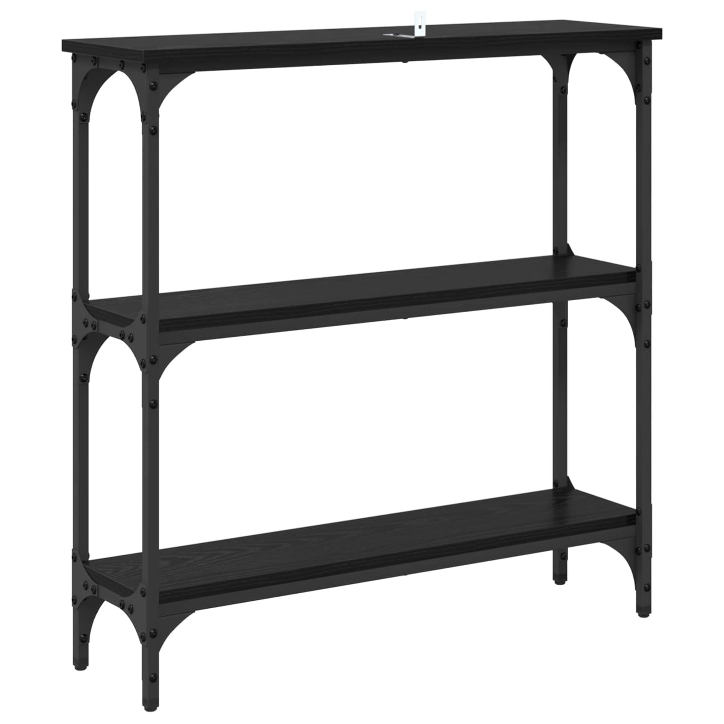 vidaXL Console Table Black Oak 75 x 22.5 x 75 cm Engineered Wood