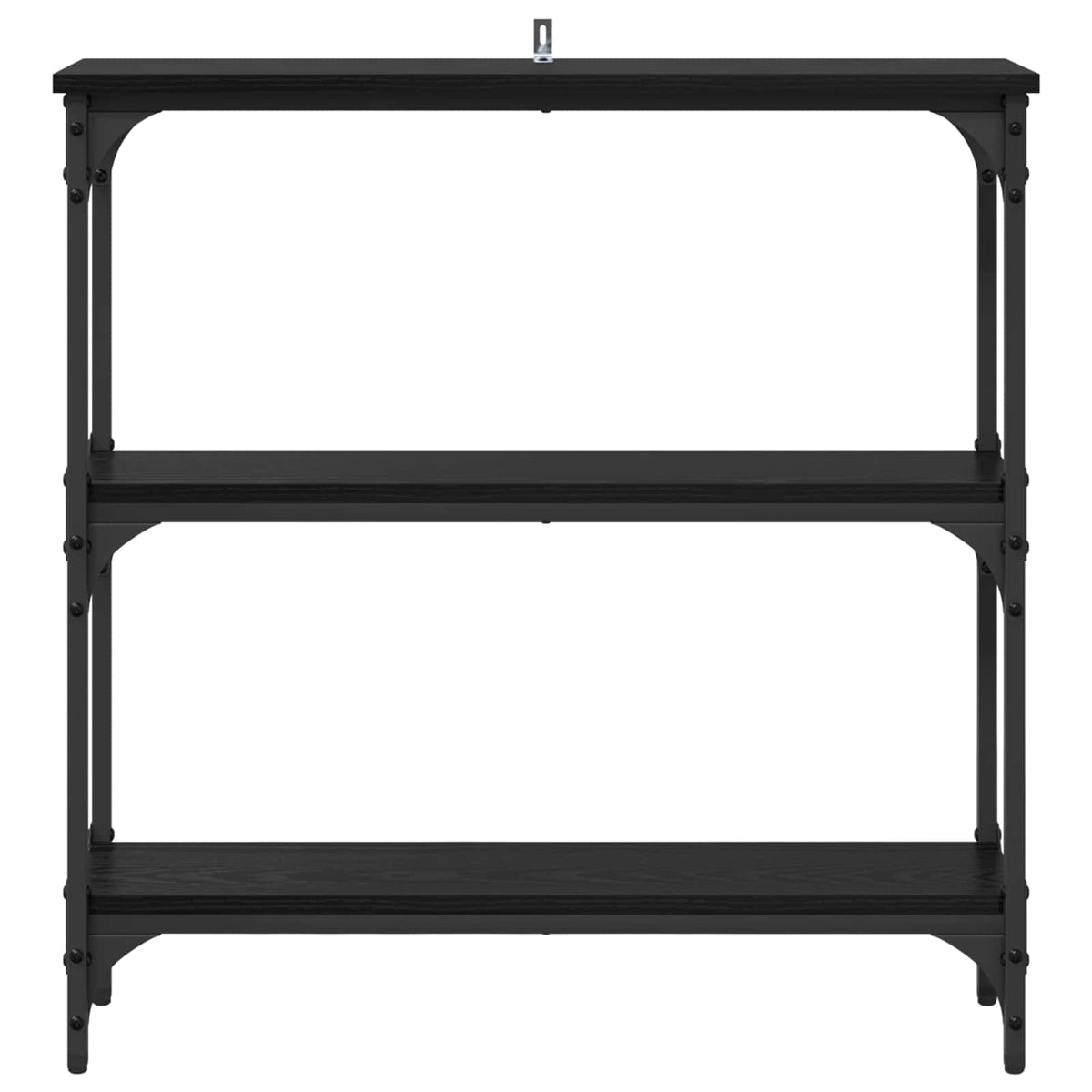 vidaXL Console Table Black Oak 75 x 22.5 x 75 cm Engineered Wood