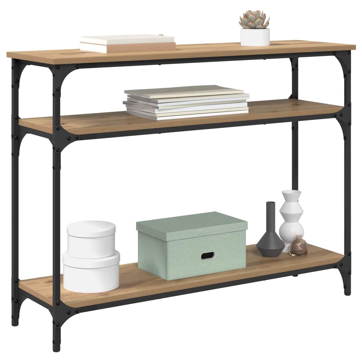 vidaXL Console Table Artisan Oak 100 x 29 x 75 cm Engineered Wood