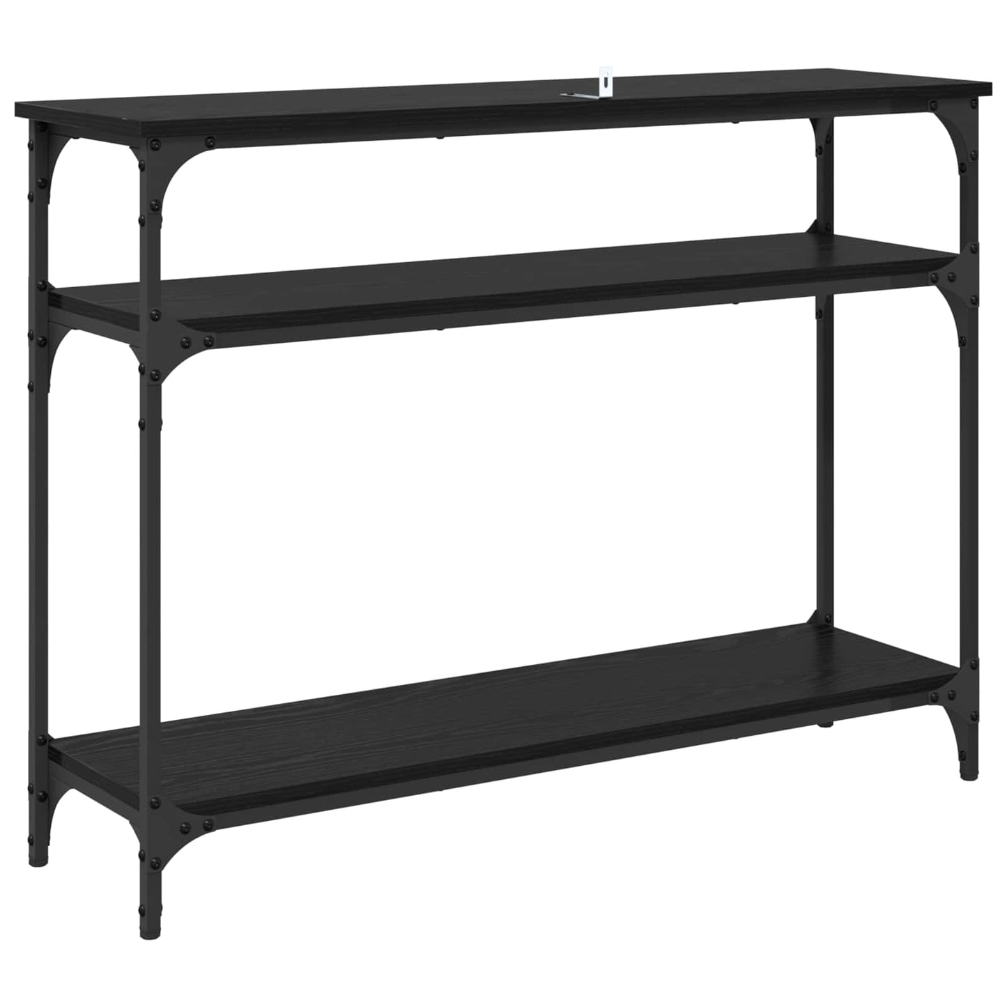vidaXL Console Table Black Oak 100 x 29 x 75 cm Engineered Wood