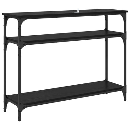 vidaXL Console Table Black Oak 100 x 29 x 75 cm Engineered Wood