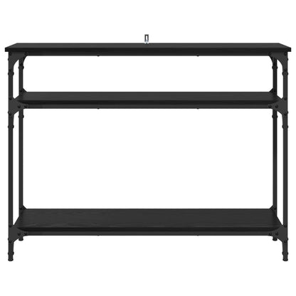 vidaXL Console Table Black Oak 100 x 29 x 75 cm Engineered Wood