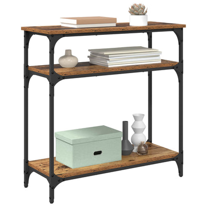 vidaXL Console Table Old Wood 75 x 29 x 75 cm Engineered Wood