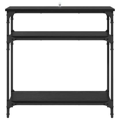 vidaXL Console Table Black Oak 75 x 29 x 75 cm Engineered Wood