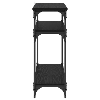vidaXL Console Table Black Oak 75 x 29 x 75 cm Engineered Wood