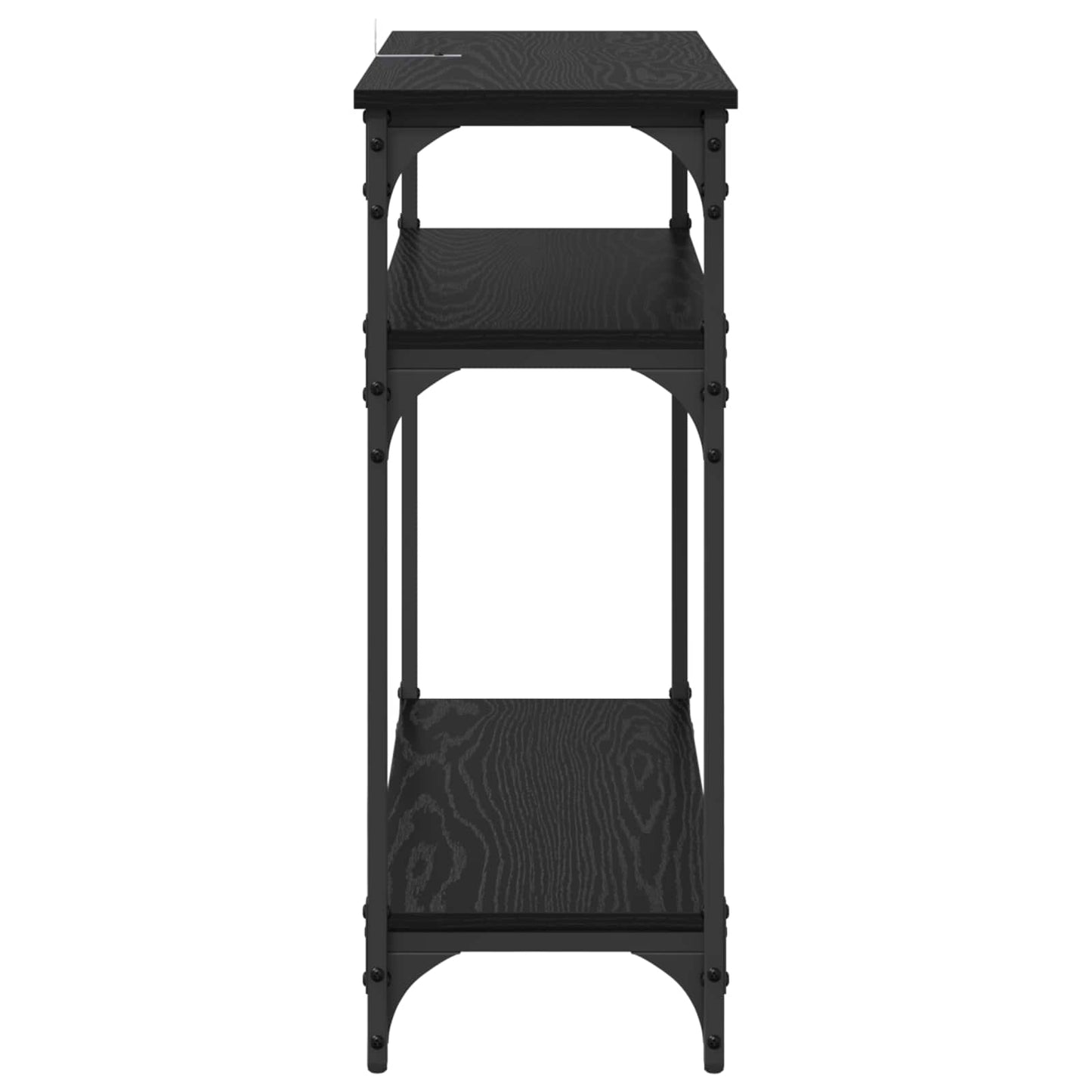 vidaXL Console Table Black Oak 75 x 29 x 75 cm Engineered Wood