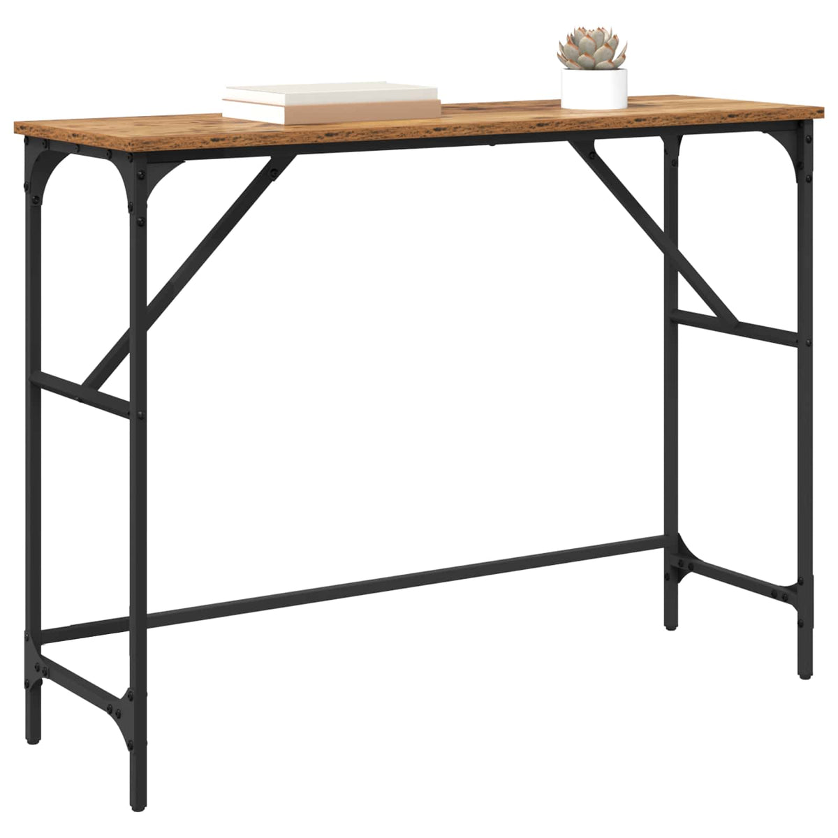 vidaXL Console Table Old Wood 100 x 32 x 75 cm Engineered Wood