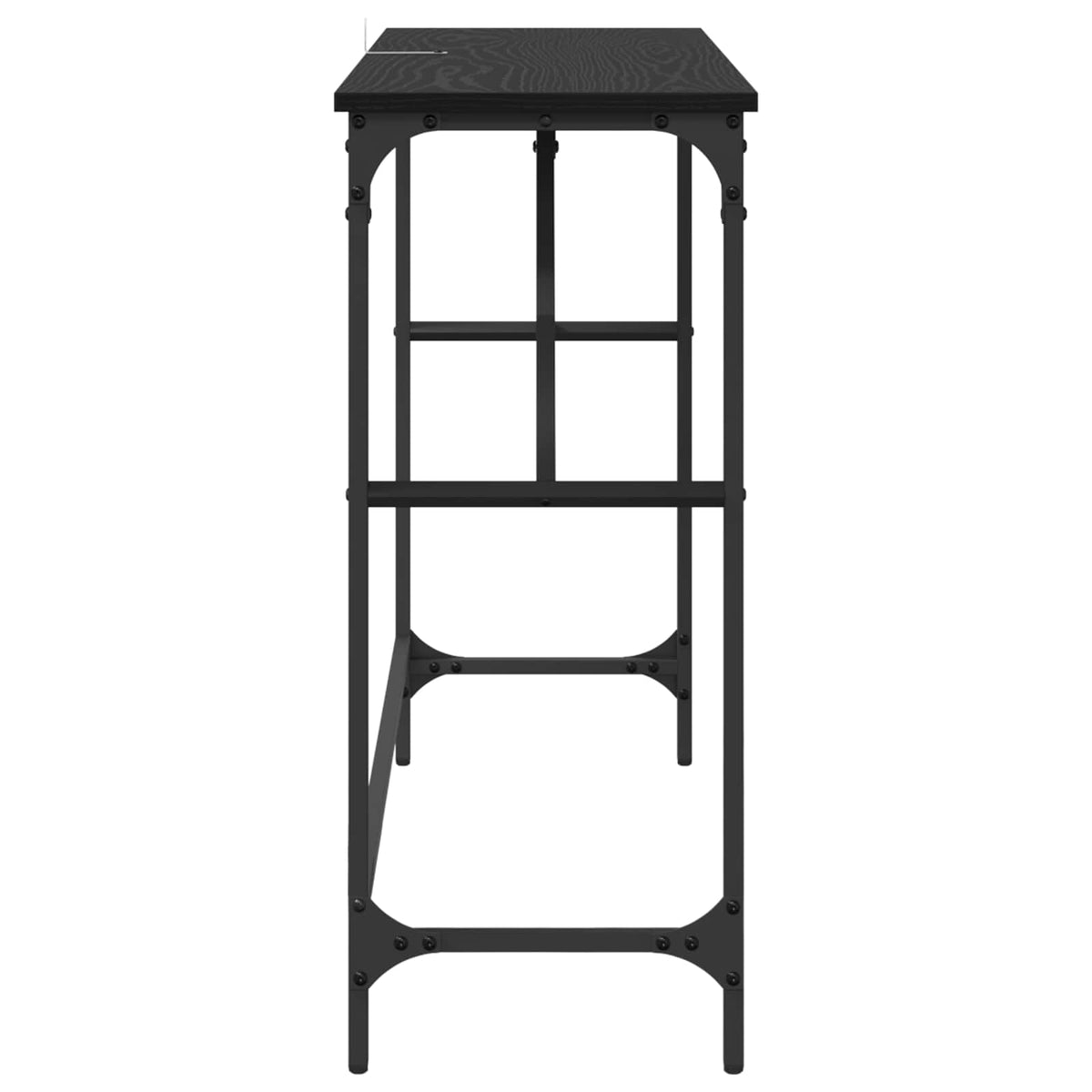vidaXL Console Table Black Oak 100 x 32 x 75 cm Engineered Wood
