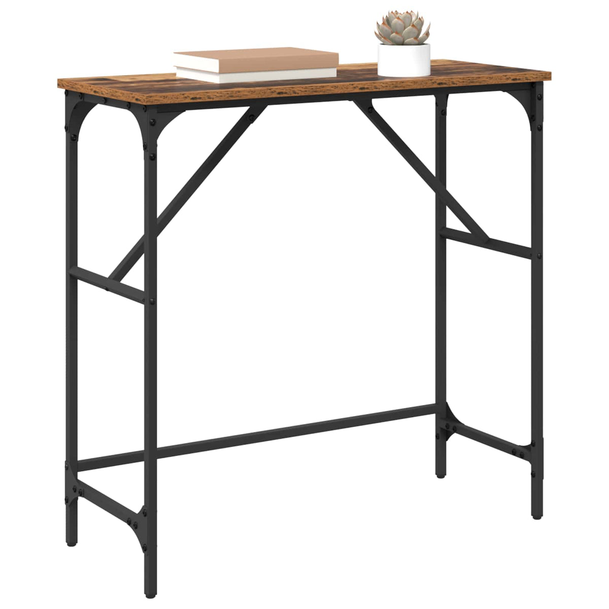 vidaXL Console Table Old Wood 75 x 32 x 75 cm Engineered Wood