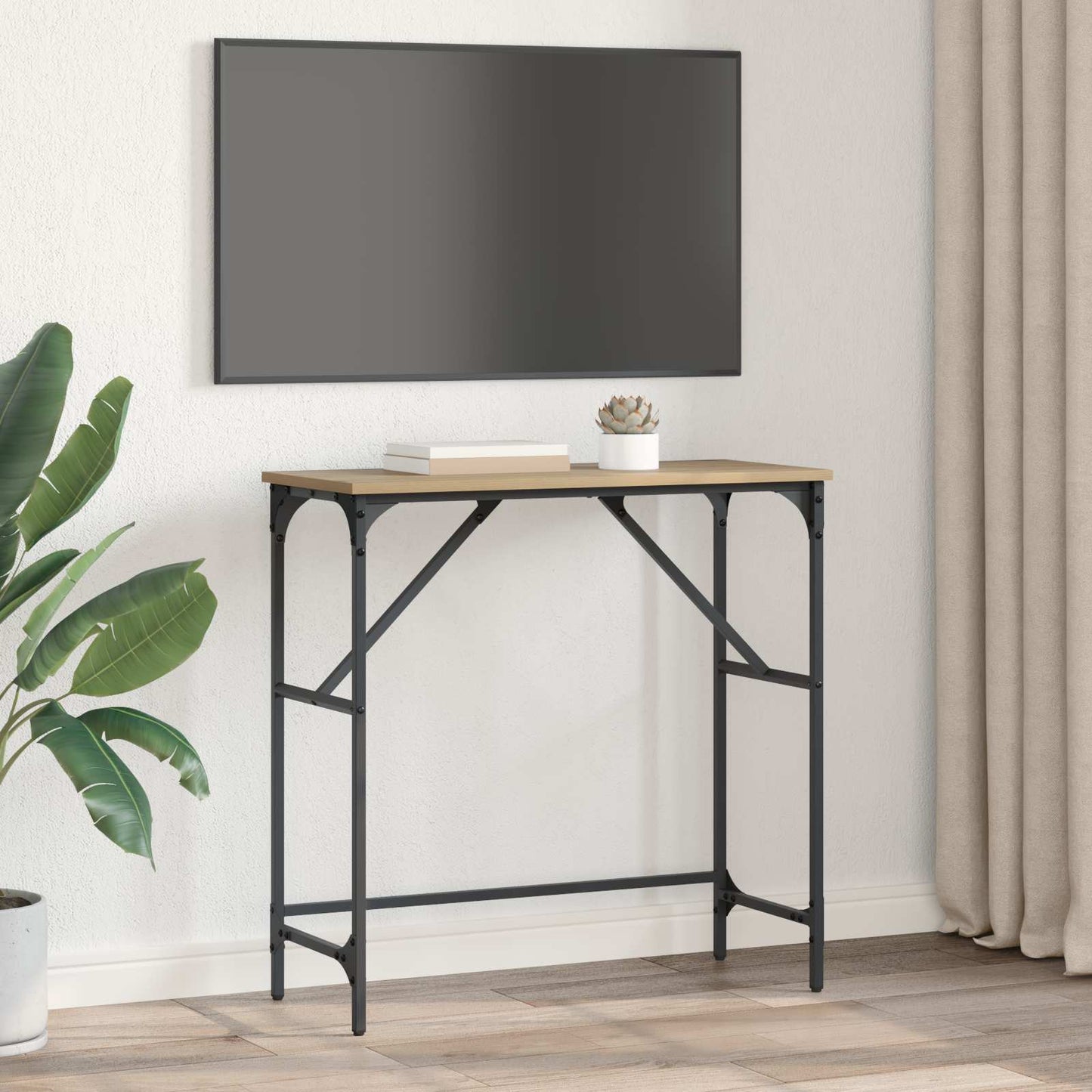 vidaXL Console Table Artisan Oak 75 x 32 x 75 cm Engineered Wood