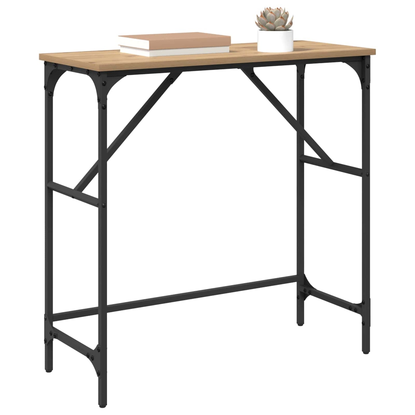 vidaXL Console Table Artisan Oak 75 x 32 x 75 cm Engineered Wood