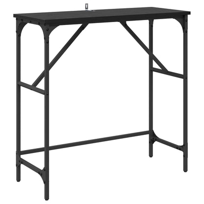 vidaXL Console Table Black Oak 75 x 32 x 75 cm Engineered Wood