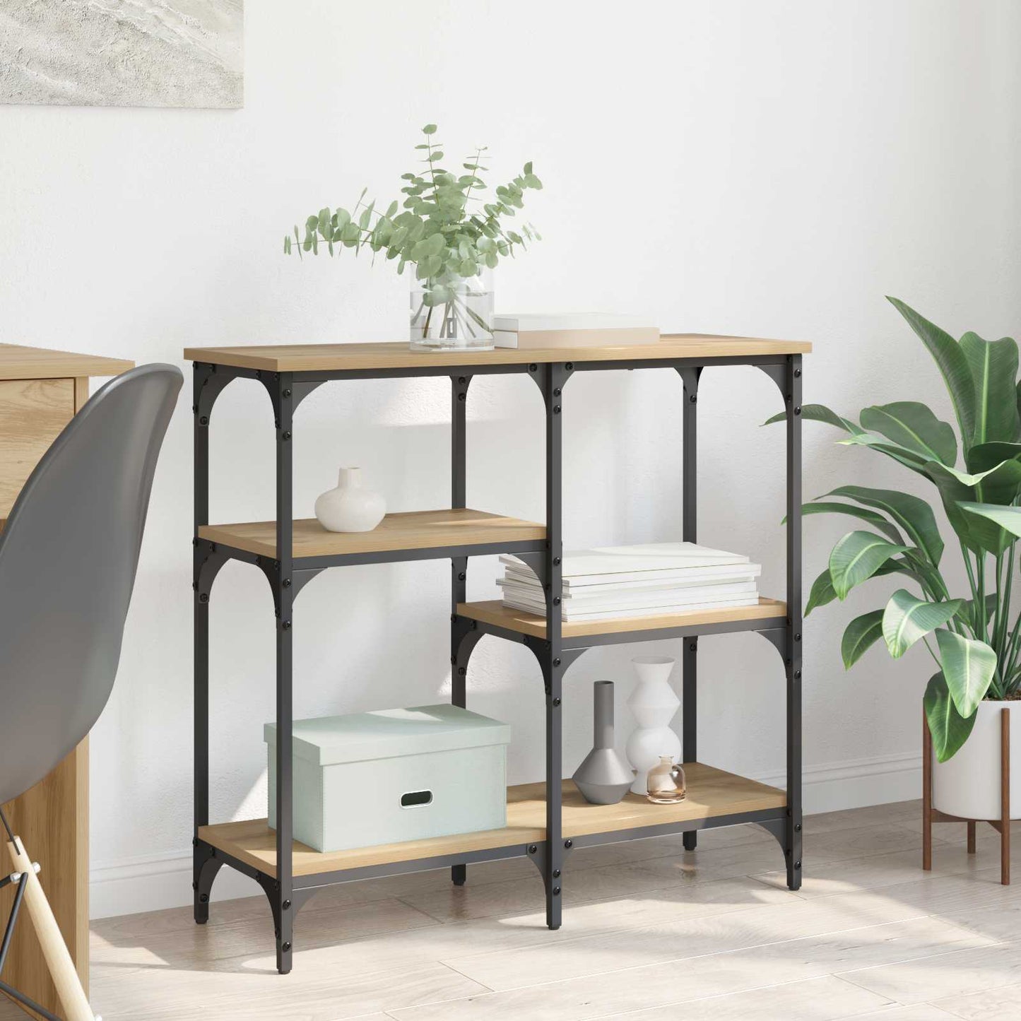 vidaXL Console Table Artisan Oak 80 x 29 x 75 cm Engineered Wood
