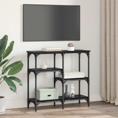 vidaXL Console Table Black Oak 80 x 29 x 75 cm Engineered Wood