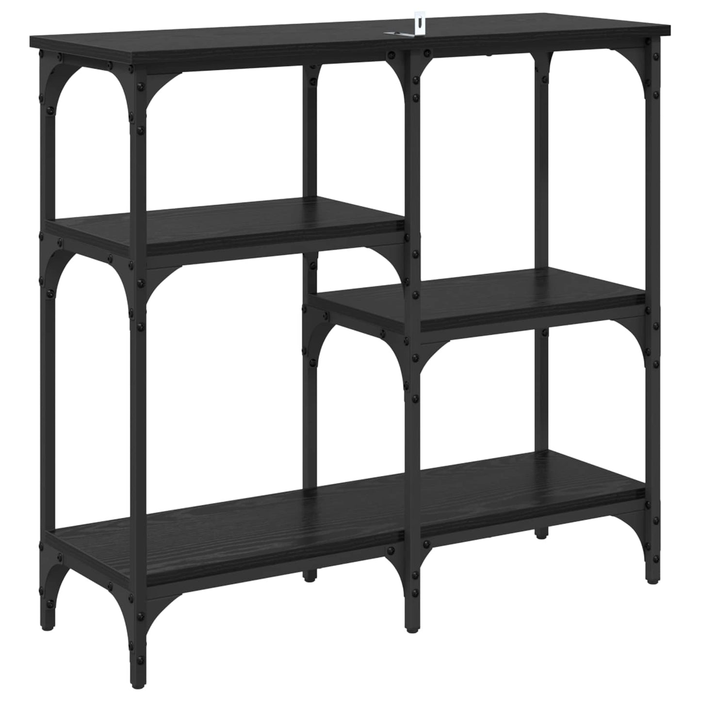 vidaXL Console Table Black Oak 80 x 29 x 75 cm Engineered Wood